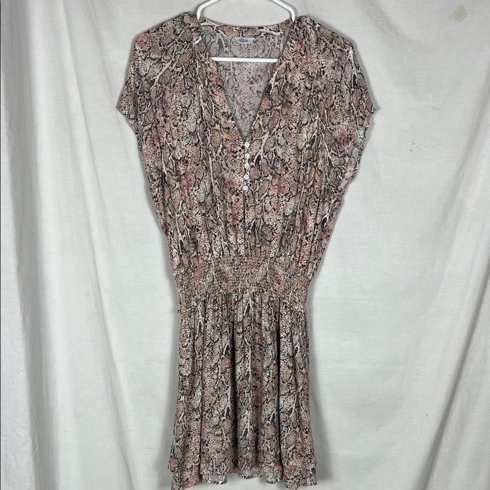 Rails Karla Mini Dress Watercolor Snake Print